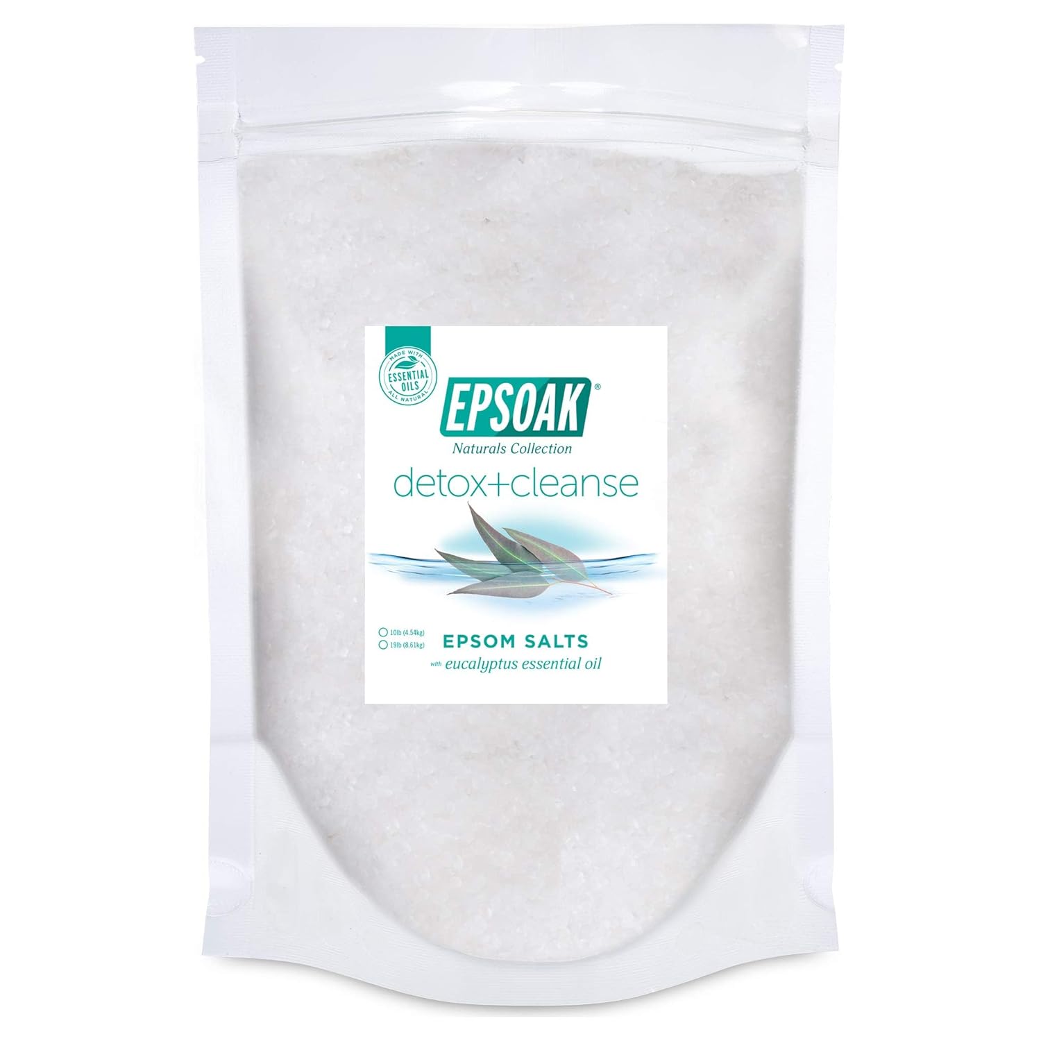 Epsoak Epsom Salt Detox + Cleanse for Rejuvenation and Relaxation