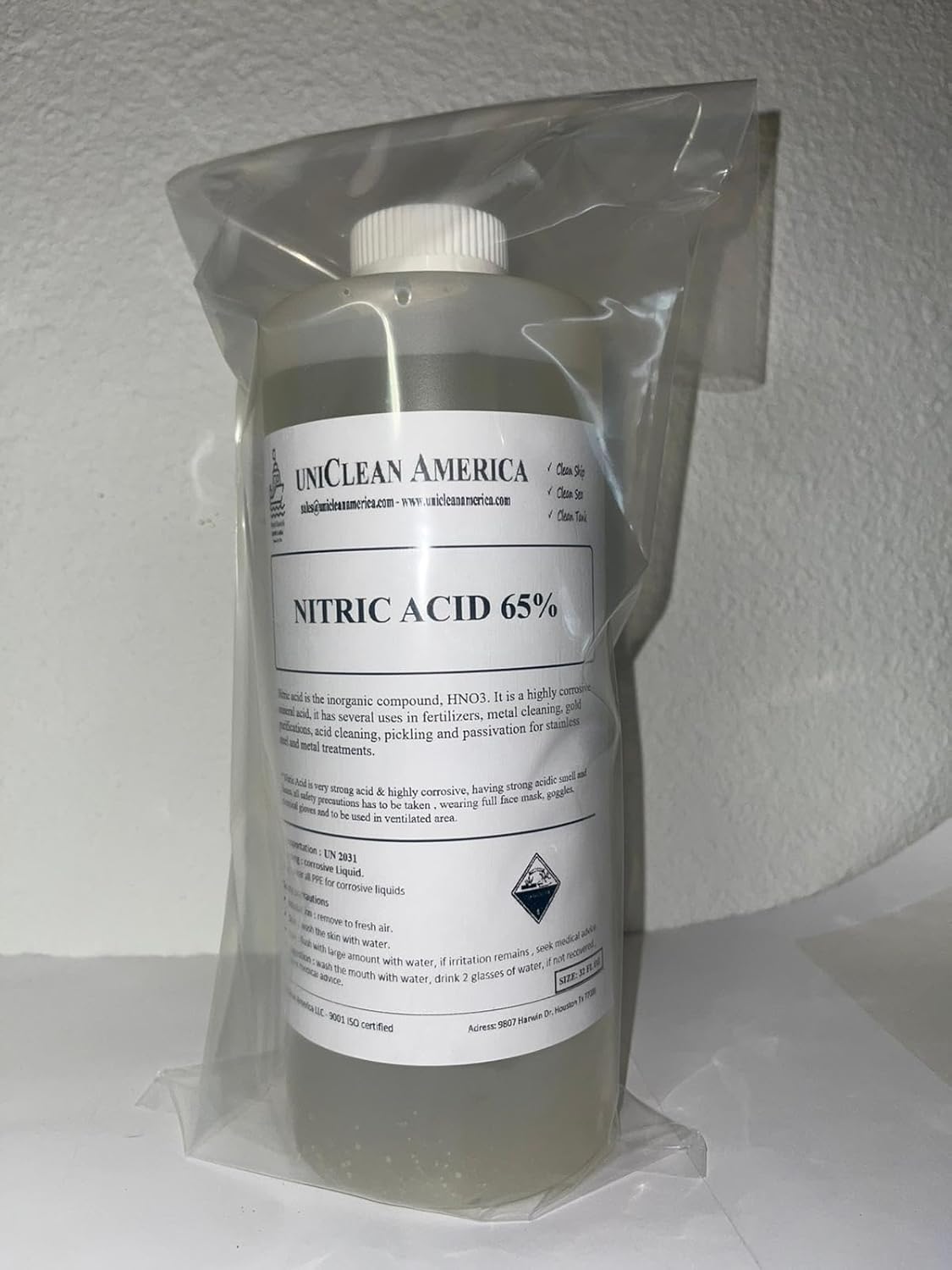 Nitric Acid 65% Solution for Stainless Steel Treatment & Passivation