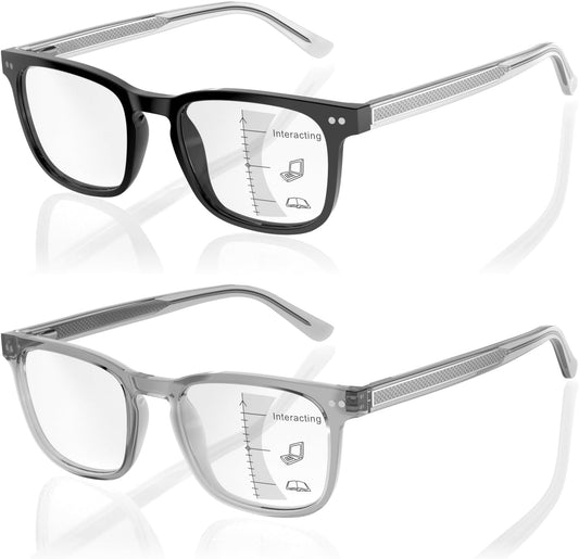 Progressive Multifocus Reading Glasses for Men with No Line Bifocal
