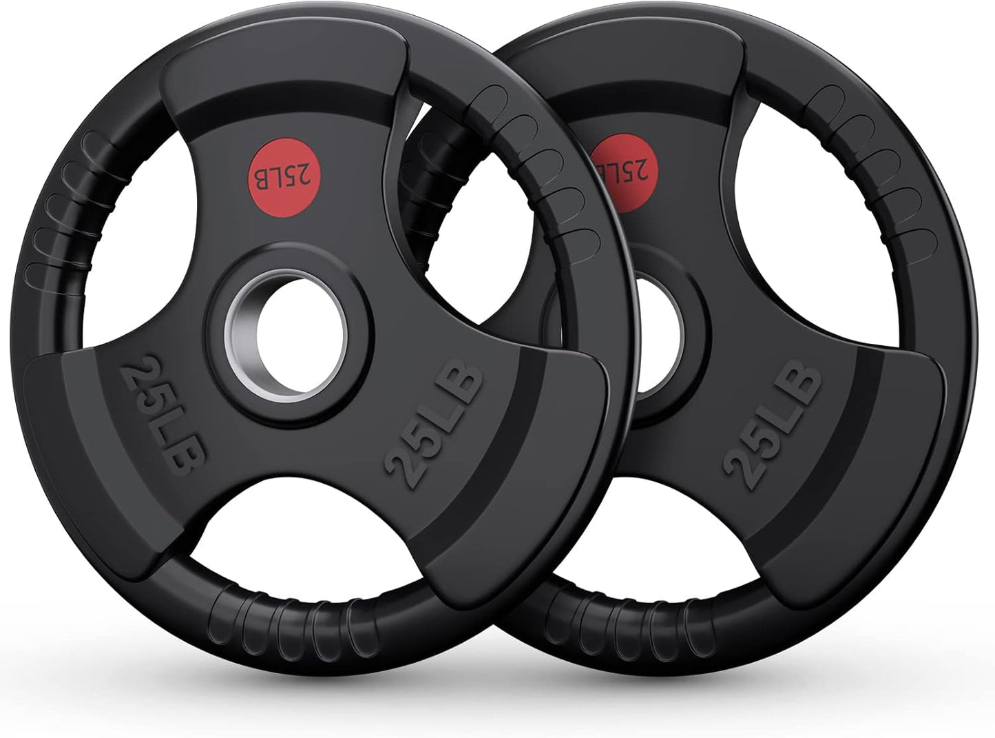 GIKPAL 2-inch Rubber Olympic Grip Weight Plates for Strength Training