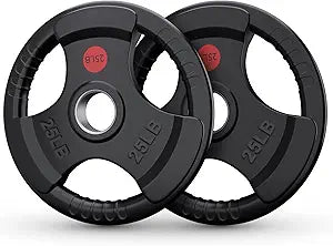 GIKPAL Rubber Weight Plates for Olympic Weightlifting Training