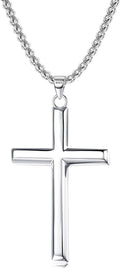 Solid 925 Sterling Silver Cross Necklace 16-24in - Modern Luxury