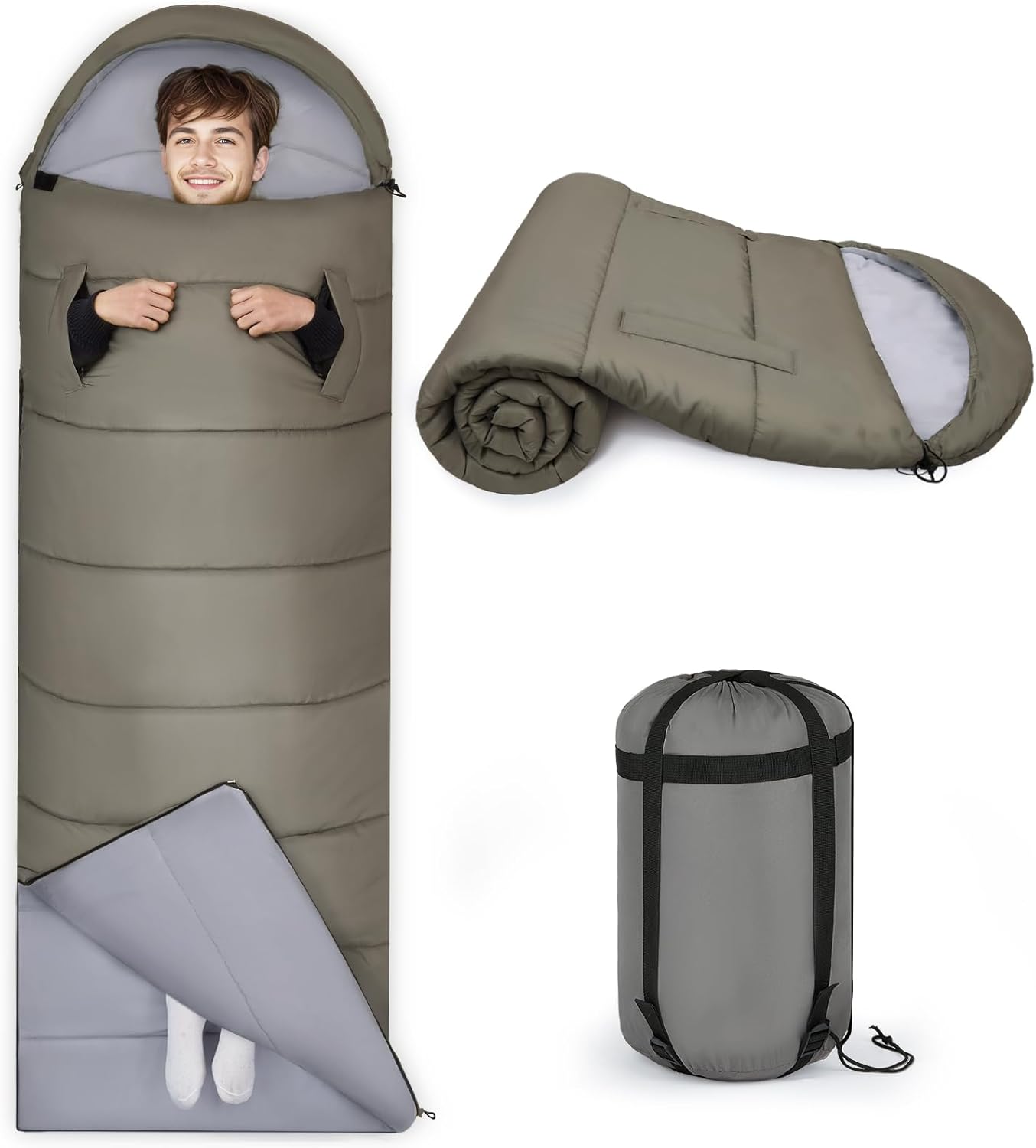Wearable 3-Season Sleeping Bag for All