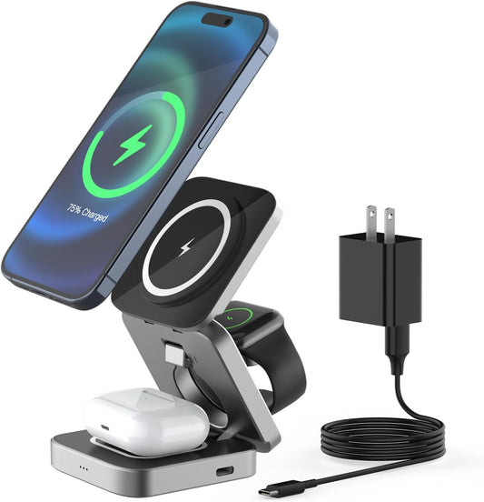 3-in-1 Fast Wireless Charger for Apple Devices - CSJCUBIC