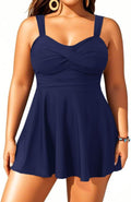 Plus Size Tankini Swimsuits for Women - Flowy Swim Dress (Style RBLB)