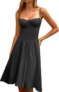 CHYRII Sweetheart Neck Spaghetti Strap A-Line Midi Dress - Timeless