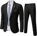 Men's One Button Slim Fit 2-Piece Suit with Tie - YND
