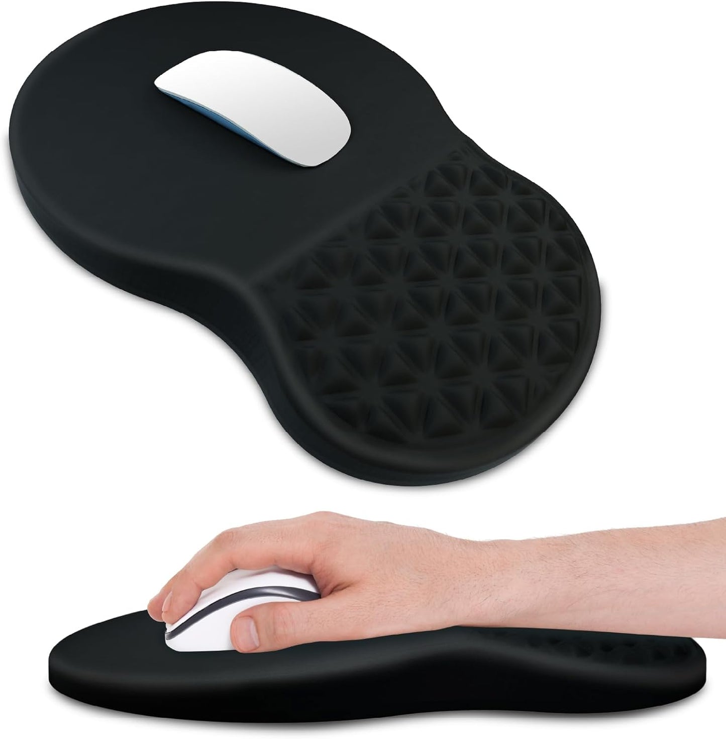 Memory Foam Wrist Support Mouse Pad - Pain Relief!