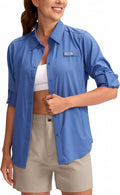 Womens Sun Protection Fishing Shirt with Zipper Pockets (Style ZC61)