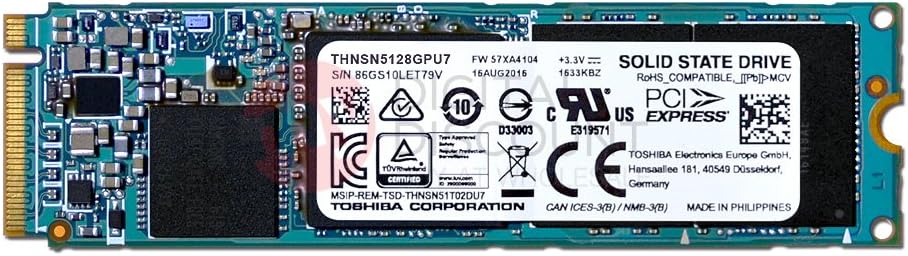 Toshiba XG3 256GB M.2 PCIe Gen3 x4 NVMe SSD for Fast Storage
