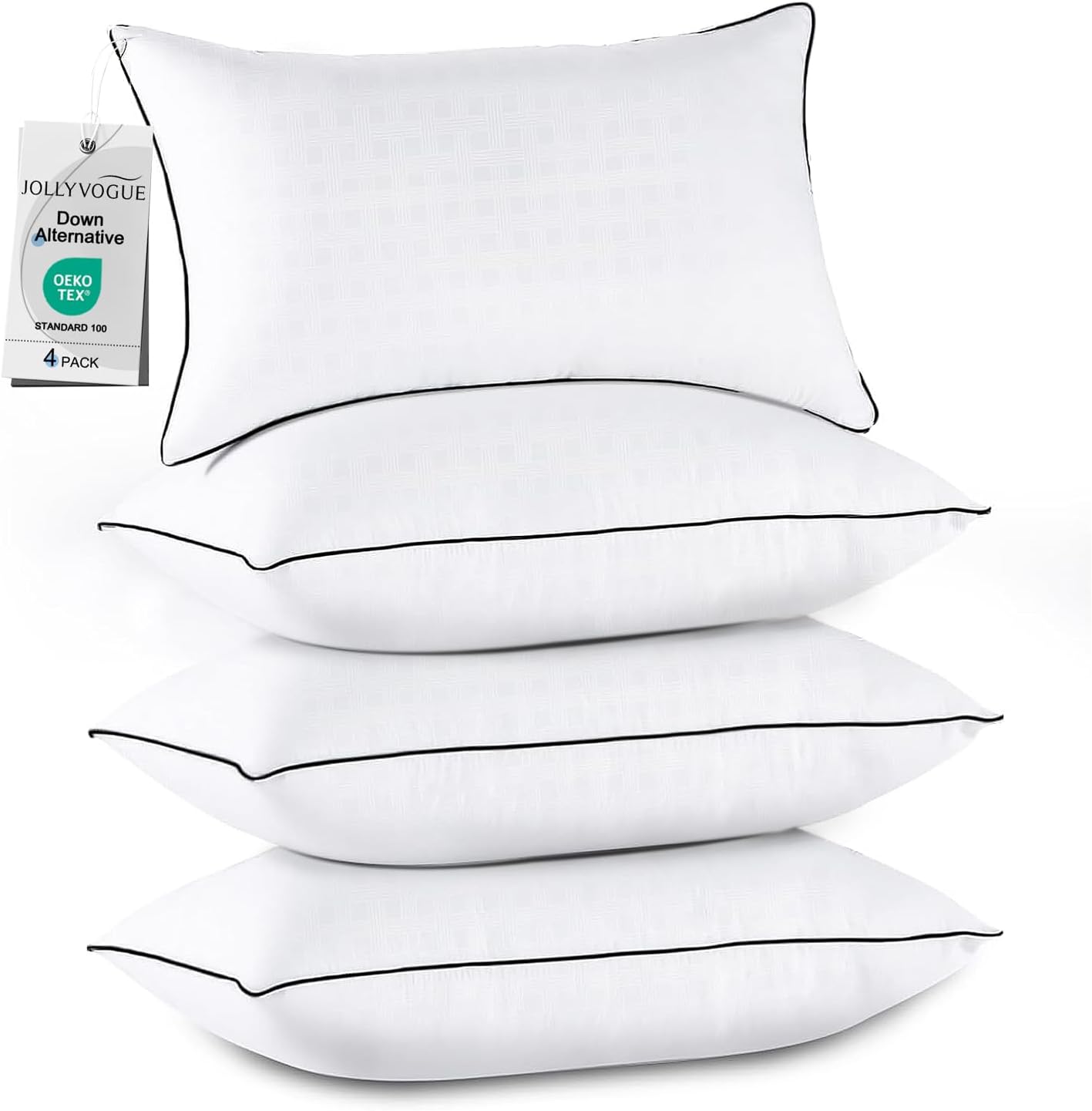 Cooling and Supportive Bed Pillows Set of 4 for All Sleepers