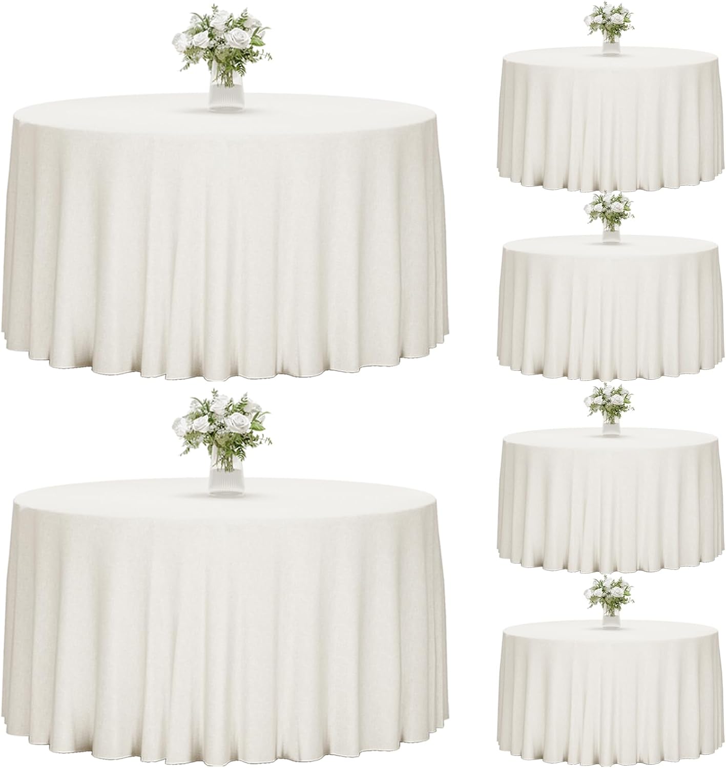 Fixwal 120 Inch Round Tablecloth for Elegant Events and Parties
