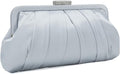 Classic Pleated Satin Clutch Bag - Elegant Diamante Evening Clutch