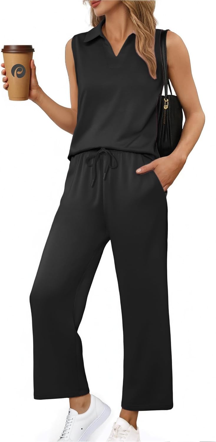 PINSPARK Two Piece Sets for Women - Stylish Summer Lounge Wear
