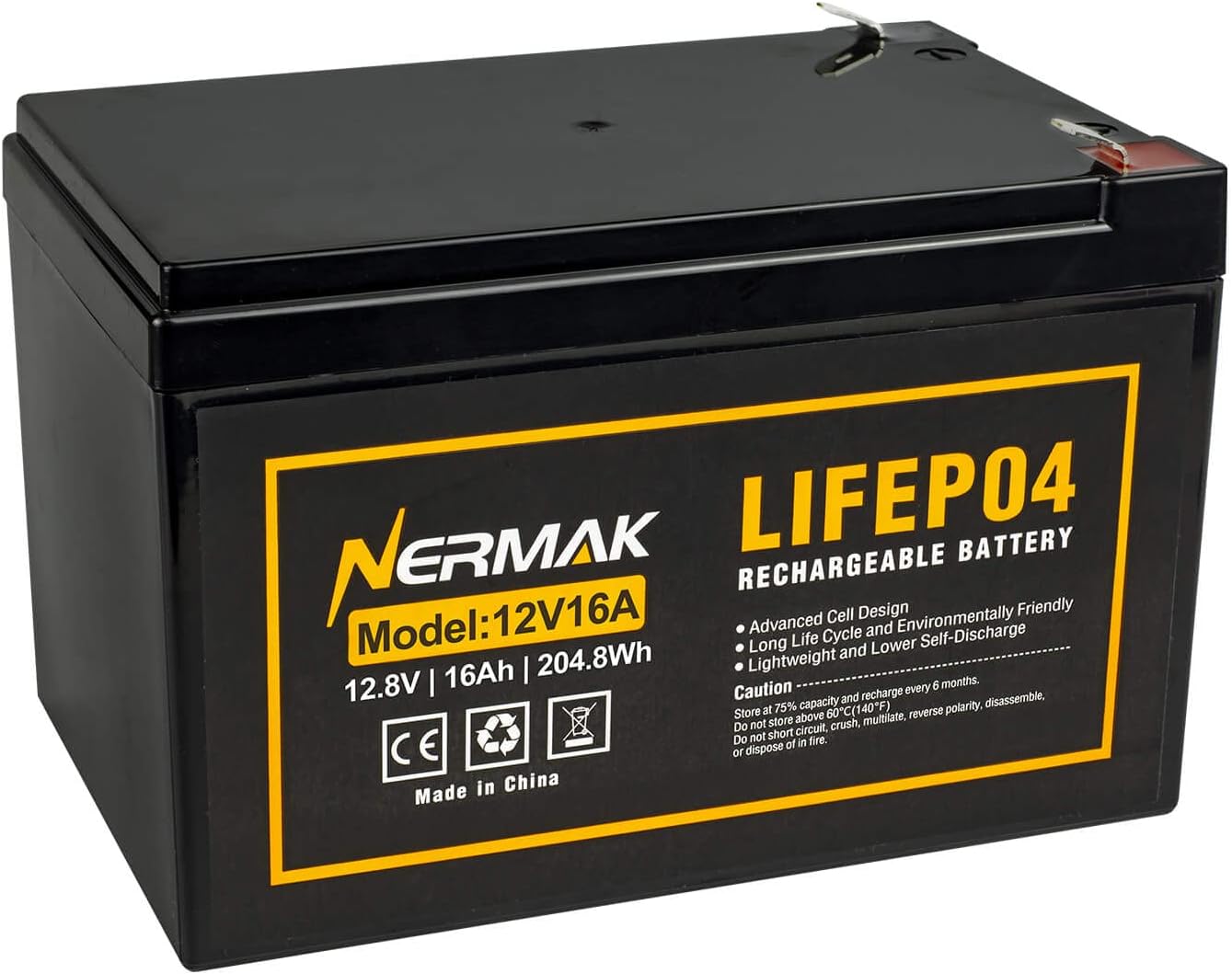 12V 16Ah Lithium LiFePO4 Deep Cycle Battery for Versatile Use