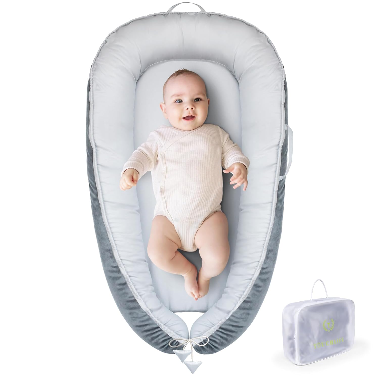 TOUCHLIFE Baby Lounger - Portable Infant Nest for Newborns