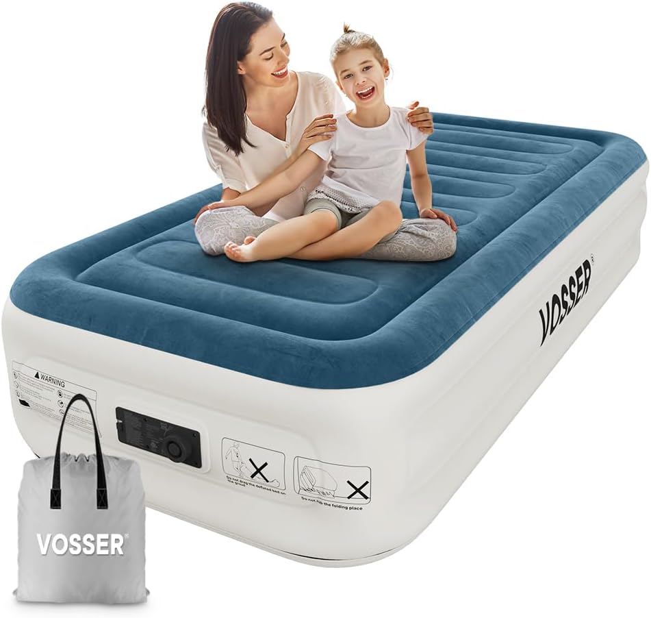 VOSSER Twin Air Mattress with Built-in Pump for Easy Use