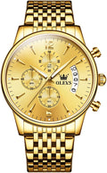 OLEVS Men's Stainless Steel Chronograph Watch - Luxury Dress Timepiece