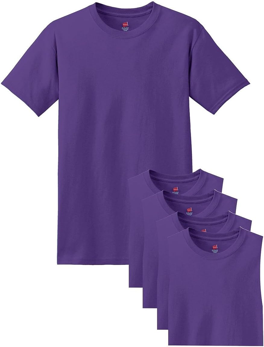 Hanes Mens Tall 100% Cotton Crew Neck Undershirts for Comfort