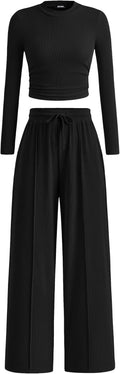 BTFBM Casual 2 Piece Sets For Women Fall Outfits 2025 - Comfortable