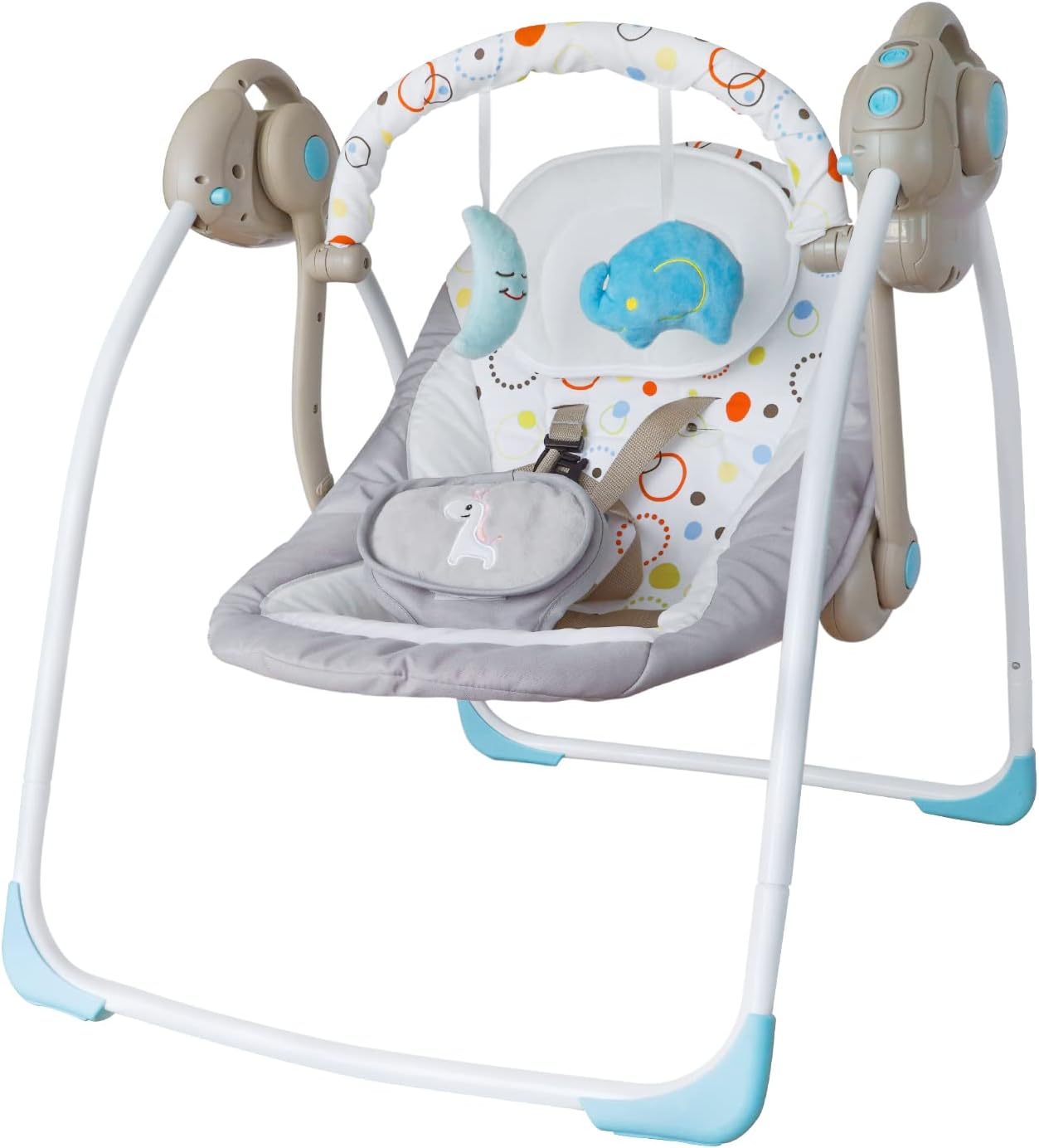 DUOMILEE Electric Baby Swing: Soothes Infants to Toddlers