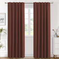 Blackout Curtains Thermal Insulated Panels Rust 42 x 84 in - Room