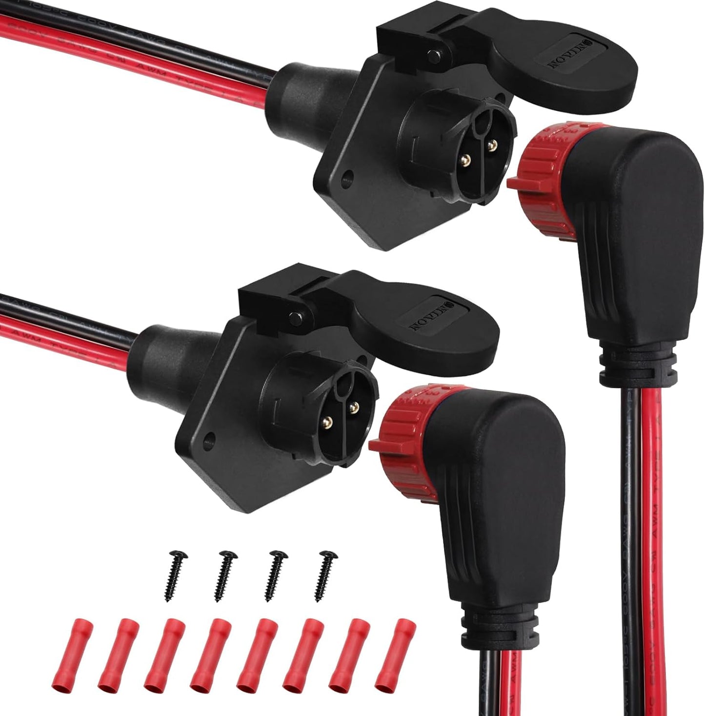 NOVINO 2-Wire Trolling Motor Plug Set - Watertight 50A Connect