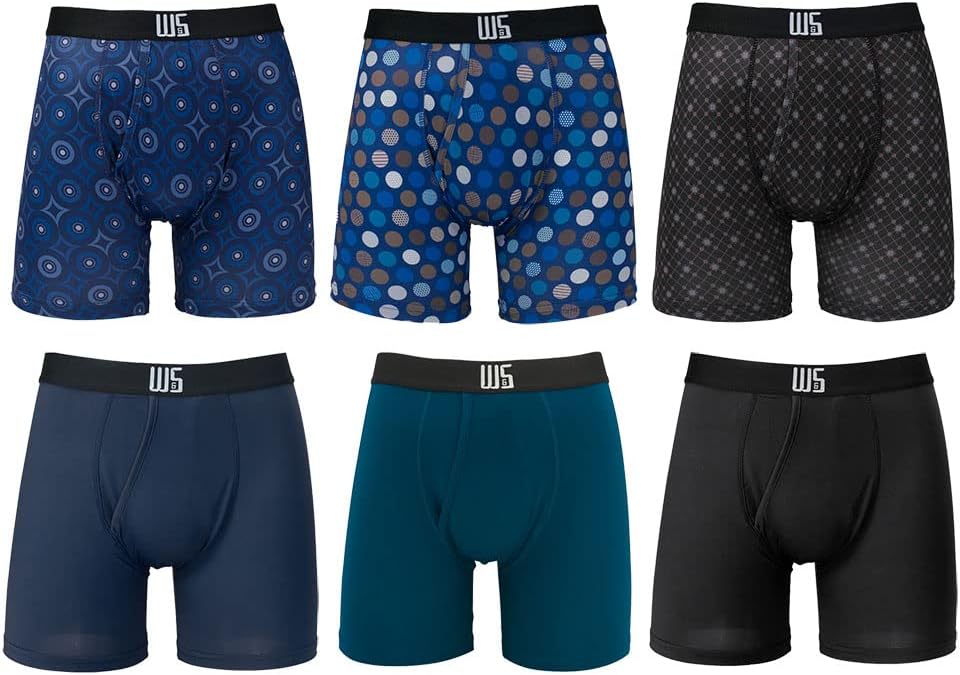 Warriors & Scholars Mens Boxer Briefs Pack of 6 for Comfort