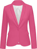 Womens Notched Lapel Blazer Jacket Suit - Classic Workwear