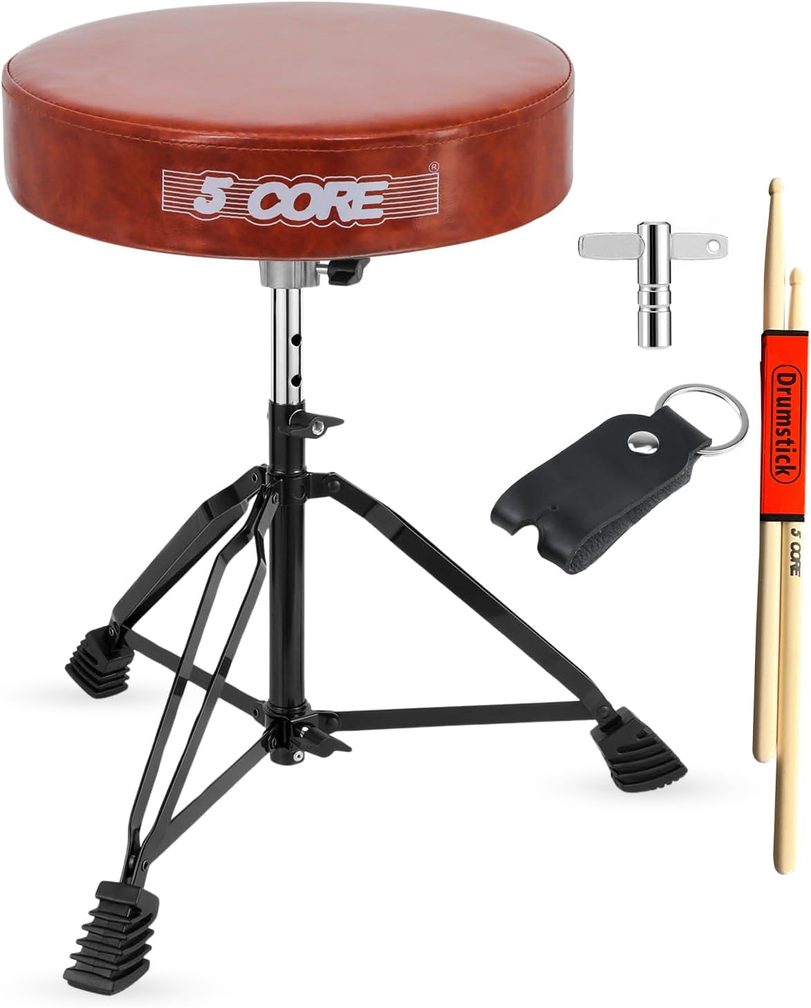5 CORE Drum Throne Comfortable Adjustable Heavy Duty Music Chair