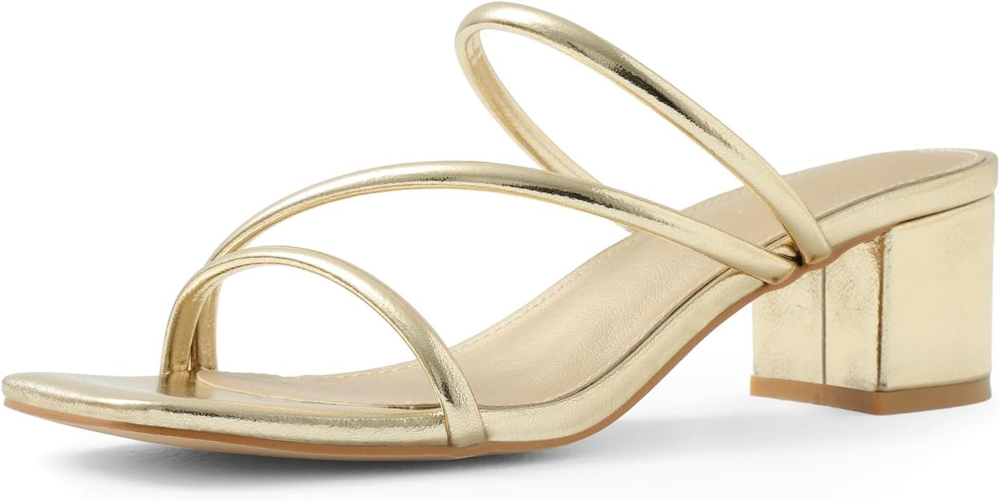 Shoe'N Tale Strappy Heels for Women - Stylish Low Chunky Sandals