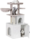 Snughome Cat Litter Box Enclosure with Cat Tree - Space-Saving