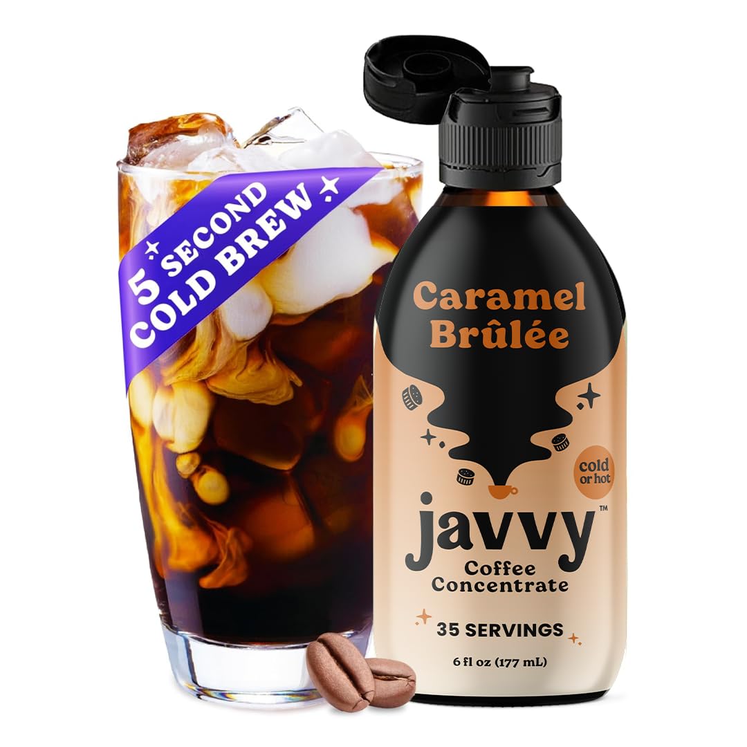 Javy Cold Brew Concentrate - Instant Iced & Hot Coffee, 35 Servings - Caramel Brulee