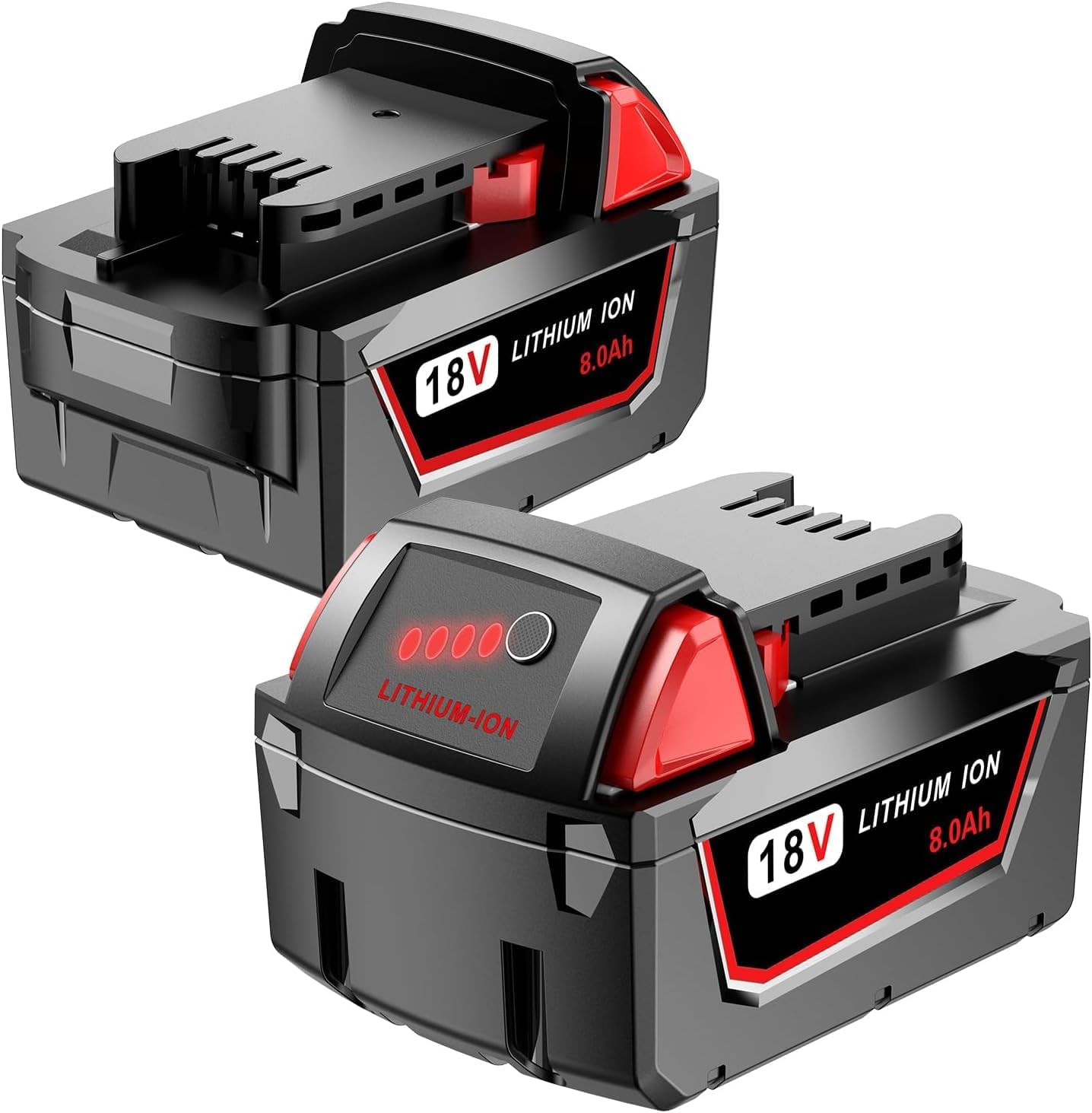 2 Pack 18v 8.0 Ah Batteries Replacement for Milwaukee Tools