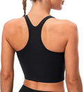 Lavento Women's Yoga Crop Top with Built-in Bra for Active Comfort