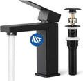 Black Bathroom Faucet Single Handle Vanity Faucet - Matte Black finish