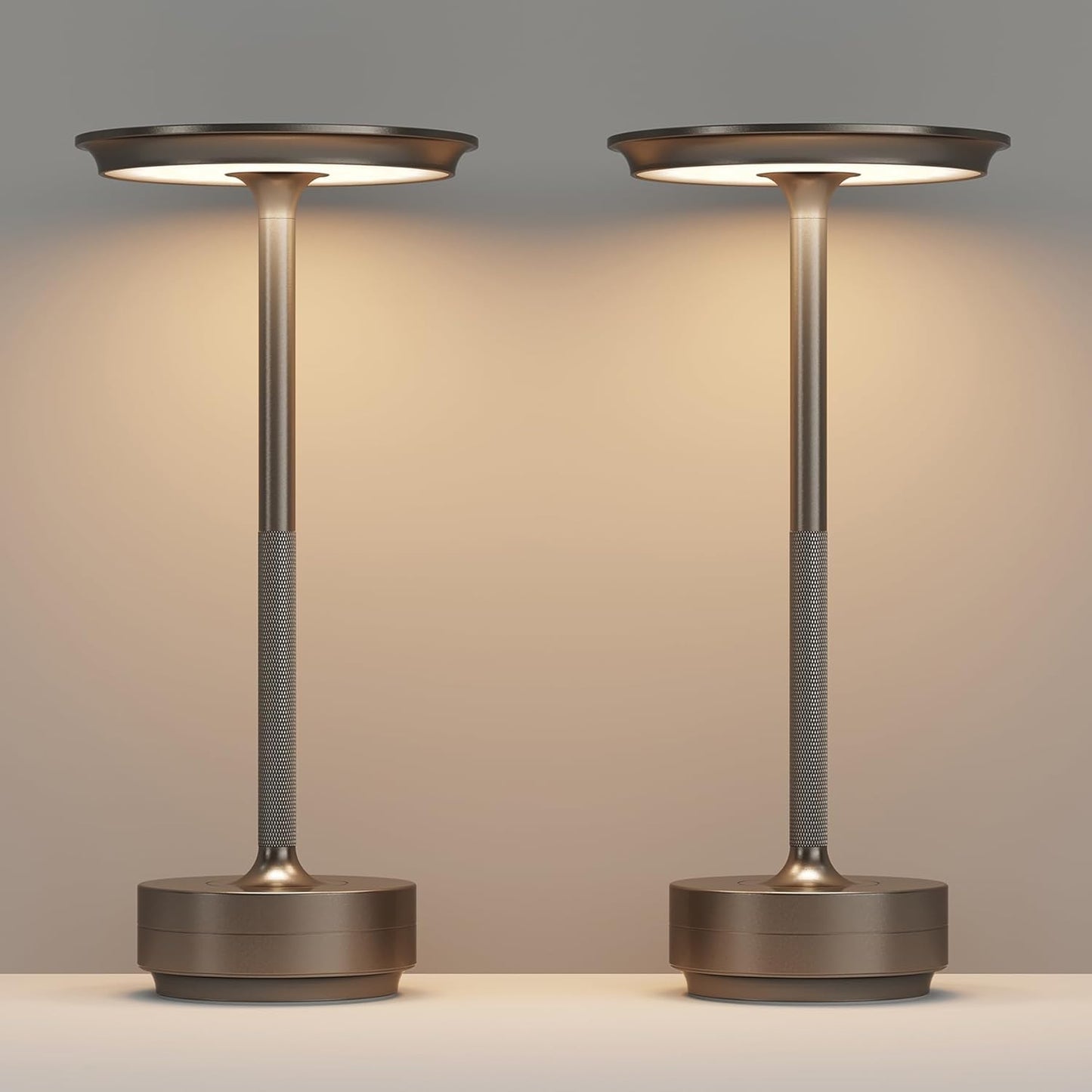 Portable Cordless Table Lamps with 3 Color Stepless Dimming