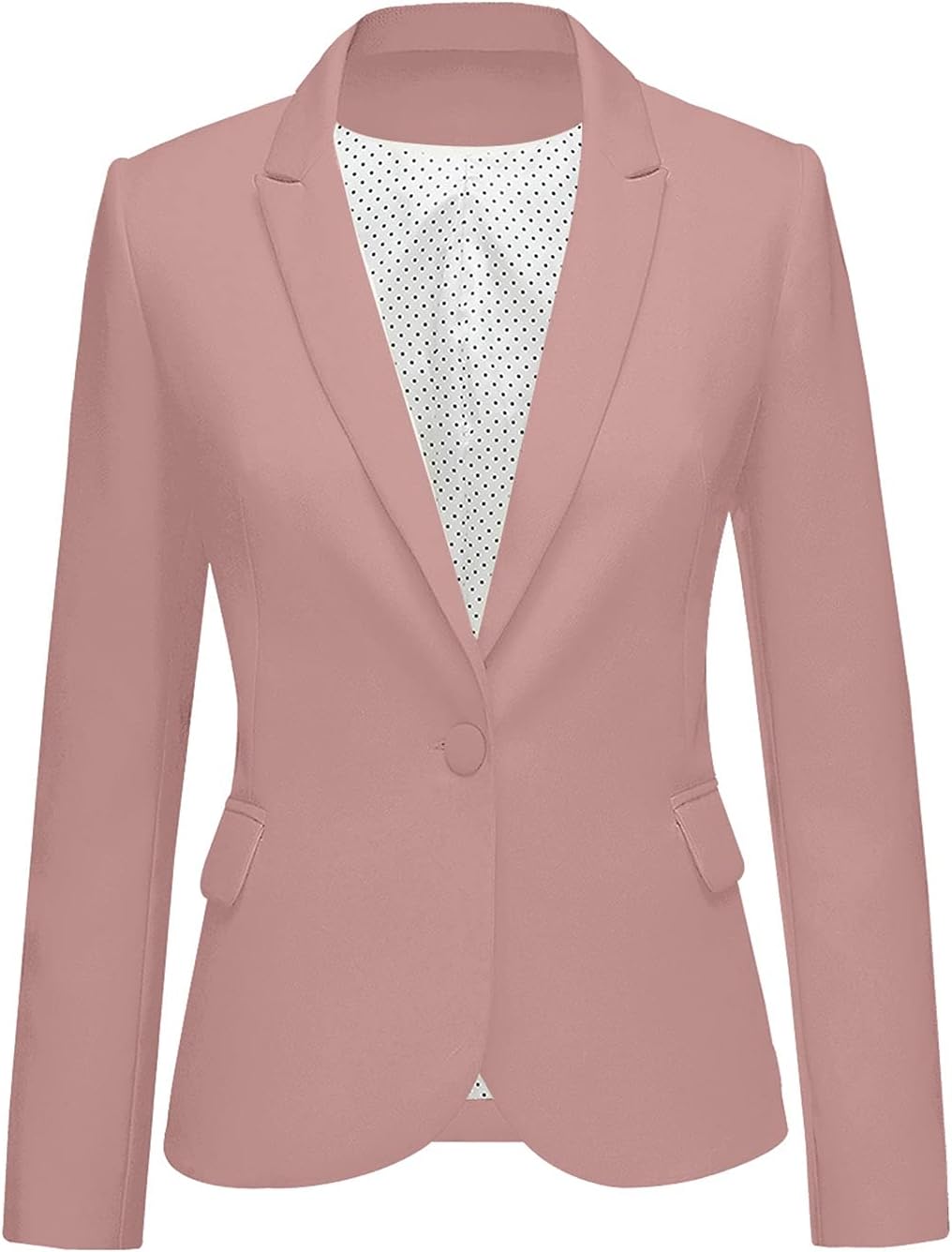 Luvamia Women's Long Sleeve Blazer with Notch Lapel and Pockets