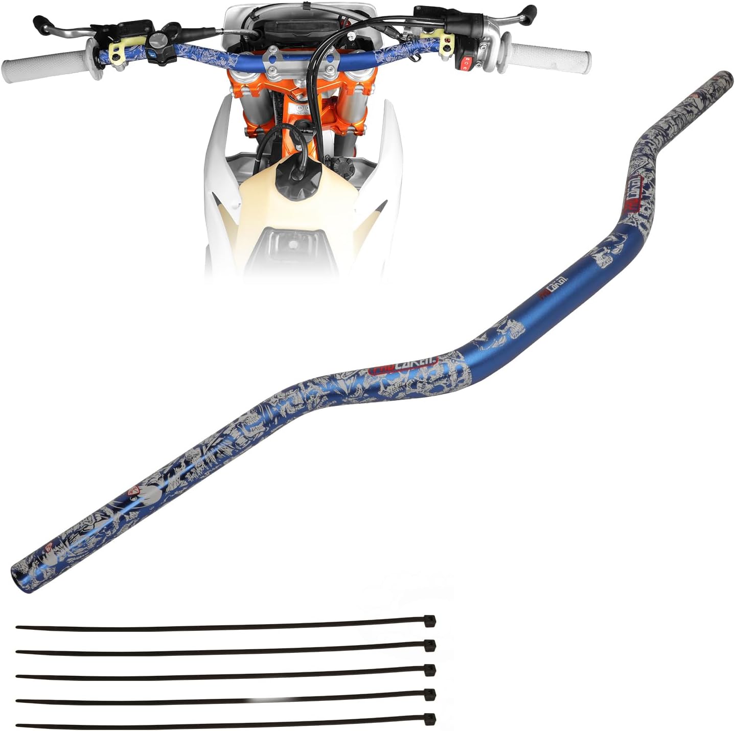 PRO CAKEN Universal 7/8in Handle Bar for Dirt Bikes and ATVs