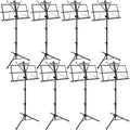 8 Pack Music Stand 2-in-1 Folding Sheet Music Stand - Portable Value