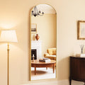Arched Wall-Mounted Full Length Mirror 27in x 71in - Gold Frame