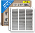 18x18 Return Air Grille 2 Pack - Steel HVAC Vent Cover
