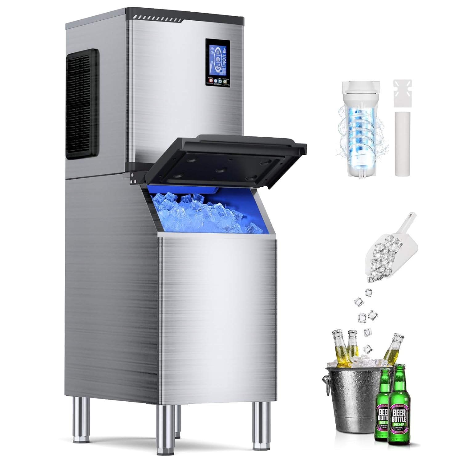 High-Capacity Commercial Ice Machine Maker for Fast Ice Production