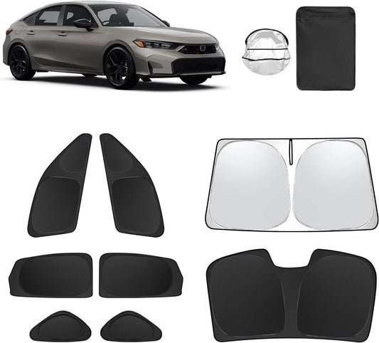 8pcs Car Window Shades for 11th Gen Honda Civic 2022-2025