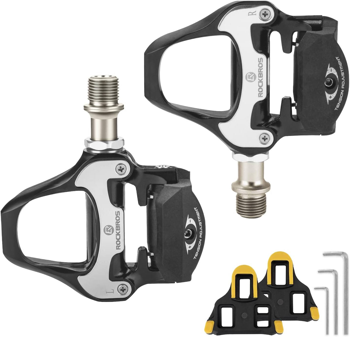 ROCKBROS Road Bike Pedals Lightweight Clipless Design for Comfort