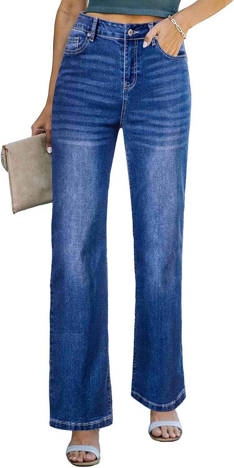 Sidefeel Women's Wide Leg Jeans for Casual High Waisted Style