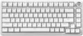 YUNZII B75 75% White Keyboard with Knob - Milk V2 Linear Switch