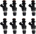 TRQ MPI FI Fuel Injector Set of 8 Kit Compatible with Chevy GMC V8