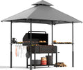 8x5 Grill Gazebo Outdoor BBQ Canopy - Double Vented Roof Shelter