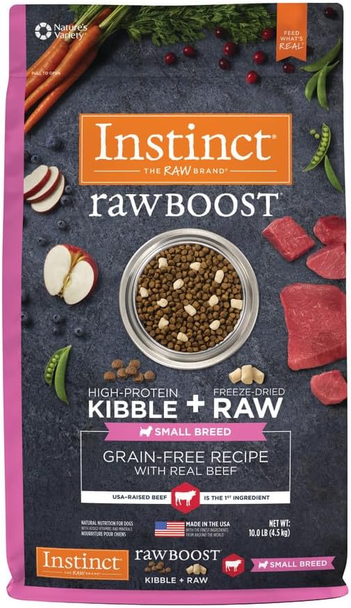 Instinct Raw Boost Small Breed Dog Food with Real Beef, 10 lb